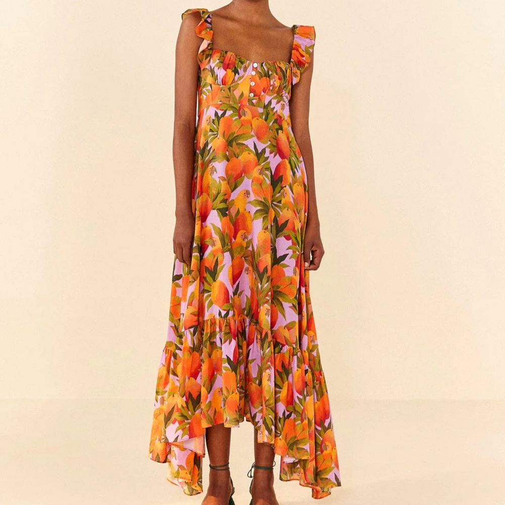 Never worn, perfect condition, midi on me but if shorter might be like a maxi.